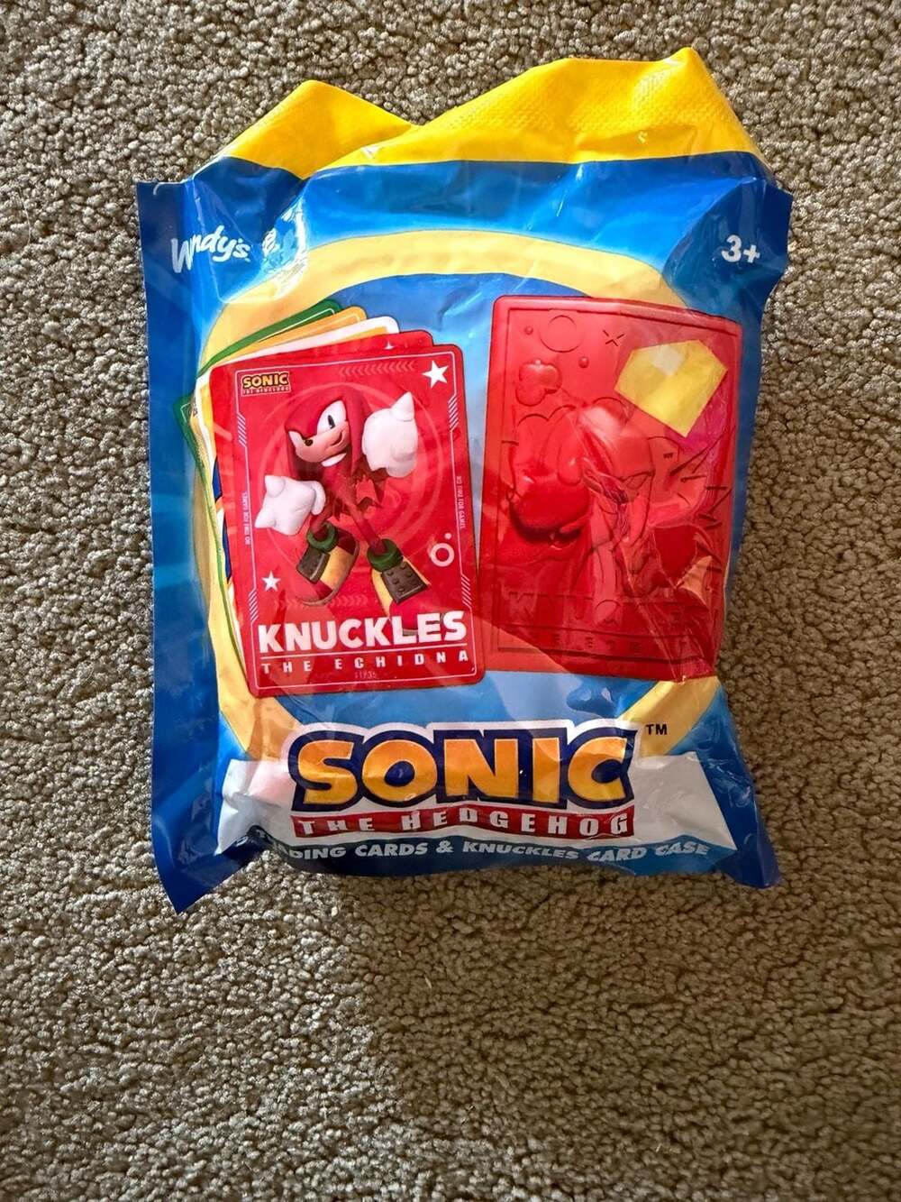 Wendy's Sonic The Hedgehog Trading Cards & Knuckles Card Case